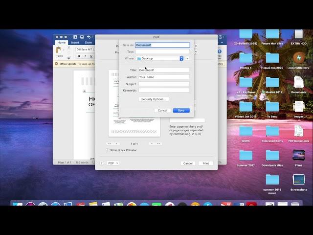 How to print as pdf on mac os Catalina , Mac Big Sur