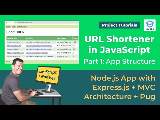 How to Build a "URL Shortener" App with JS, Node.js, Express.js, and Pug [Project Tutorial - Part 1]