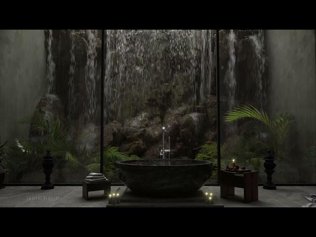 Relax With Your Own Private Waterfall & Spa | Waterfall Sounds For Zen Meditation or Sleeping