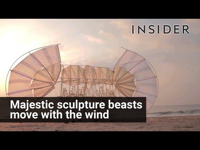 Theo Jansen's Strandbeest wind sculptures