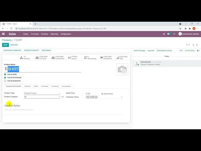 Odoo V14| Product Attribute and variants