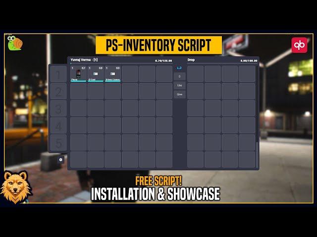 PS-Inventory with Decay - Installation | Free Inventory Script For QBCore | FiveM Inventory Script