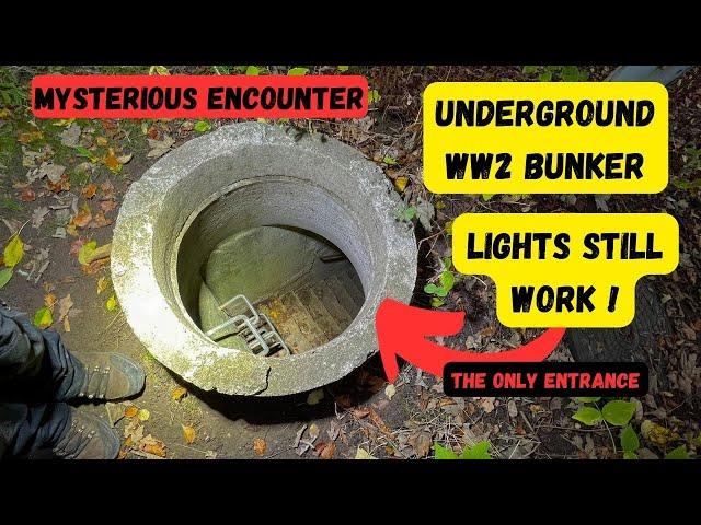 Underground WW2 bunker with lights WORKING and mysterious ENCOUNTER inside..