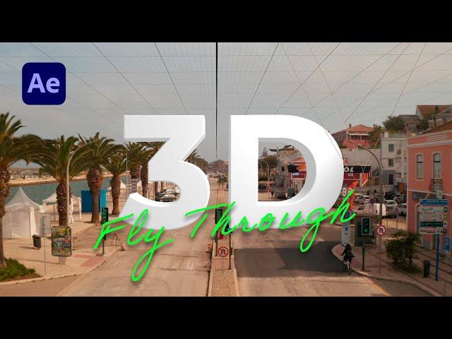 Camera Fly Through 3D Text Effect Adobe After Effects Tutorial