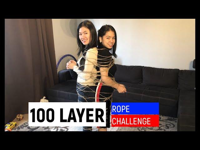 100 Layers of Rope Challenge | back to back challenge | try to escape