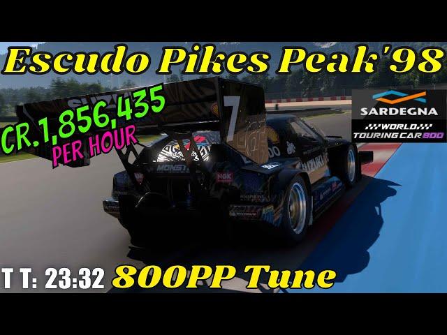 GT7|Escudo Pikes Peak Special '98|Sardegna 800pp Tune|1.50