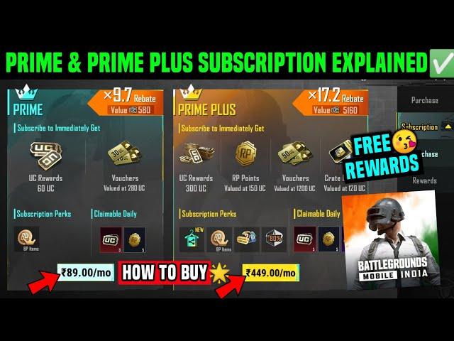 BGMI PRIME & PRIME PLUS SUBSCRIPTION EXPLAINED | HOW TO BUY PRIME / PRIME PLUS SUBSCRIPTION IN BGMI