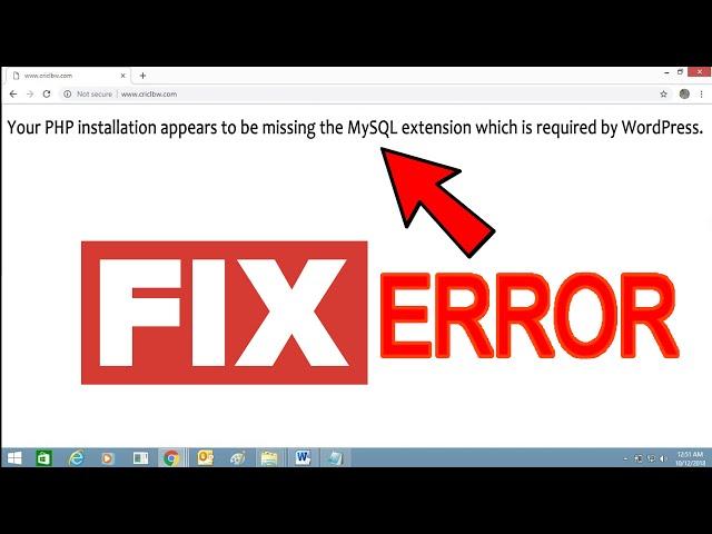 How to solve "PHP installation appears to be missing MySQL extension"?