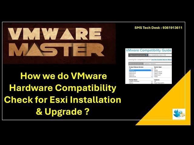 VMware Training | Hardware Compatibility Check for Esxi Installation & Upgrade ? | VMware Tutorial