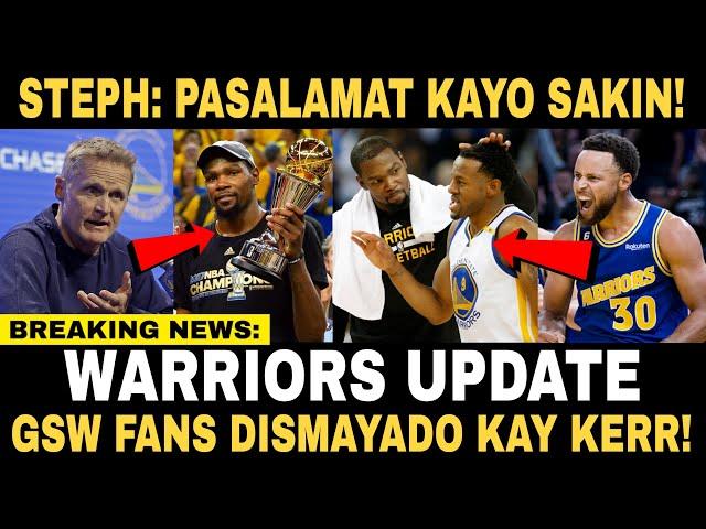 STEPH: PASALAMAT KAYO SAKIN! WARRIORS FANS DISMAYADO KAY STEVE KERR! | Lodsport TV