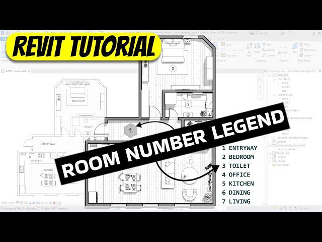 Revit Floor Plan Presentation Tips | Room Number Legend