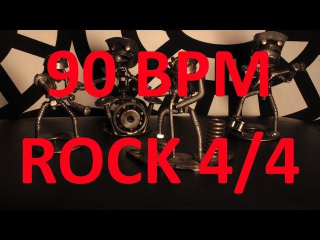 90 BPM - ROCK - 4/4 Drum Track - Metronome - Drum Beat