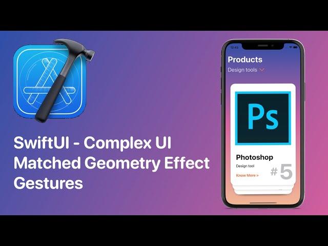 SwiftUI Complex UI Tutorials - Stacking Elements - Matched Geometry Effect - SwiftUI 2.0 Tutorials
