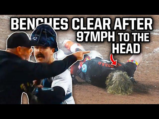 Benches clear after Yankees pitcher hits Orioles batter in head, a breakdown