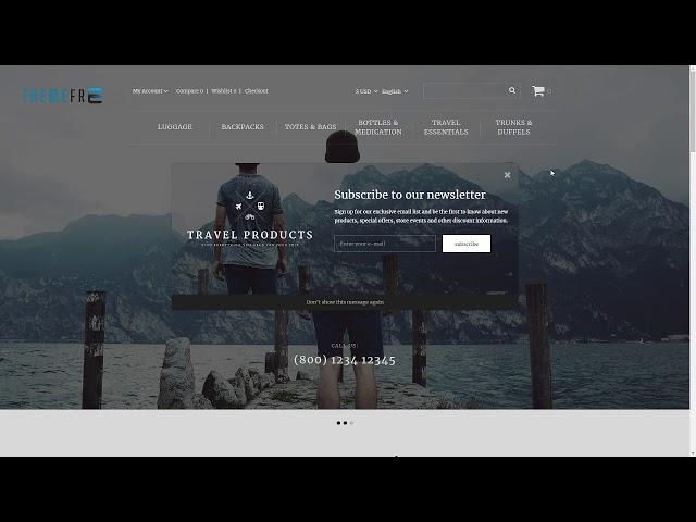 Travel Store Responsive OpenCart Template TMT Issac Prince