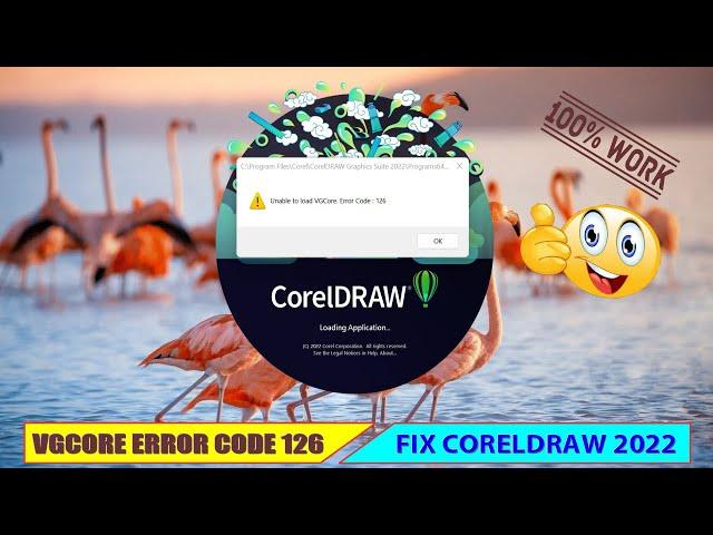 fix Unable to load VGCore Error Code 126 coreldraw 2022