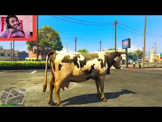 GTA 5ൽ പശു വന്നപ്പോൾANIMAL GAME PLAYUNBOXINGDUDE l