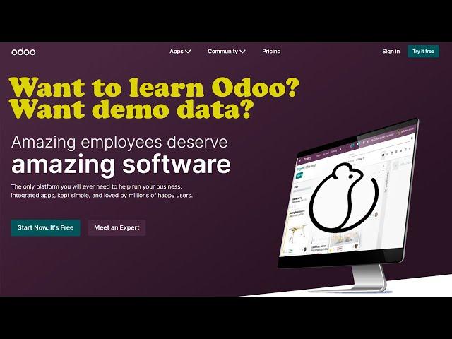 Want to learn Odoo ERP? Learn from their official site, get demo data!