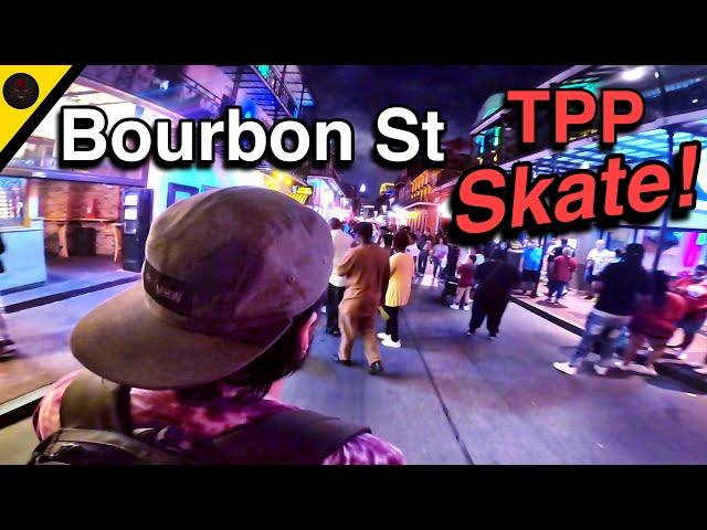 GoPro: Third-Person Perspective (TPP) skate down Bourbon St. New Orleans! RAW footage.