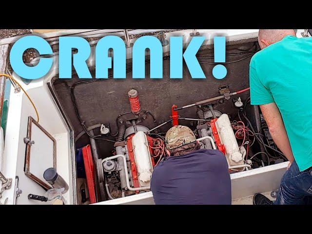 Will our 1960s engines crank?  Project Fury Boat Restoration Project Episode 13