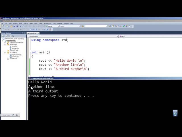 Programming in C & C++ Episode 0006 - Output with cout
