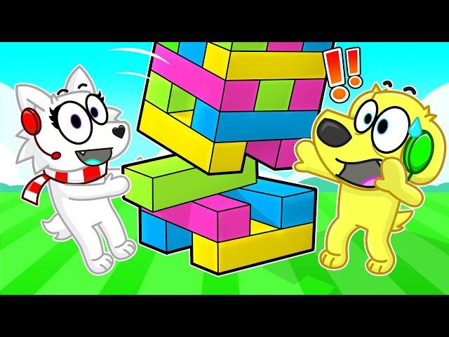 TYLER vs SNOWI in Roblox GIANT JENGA!