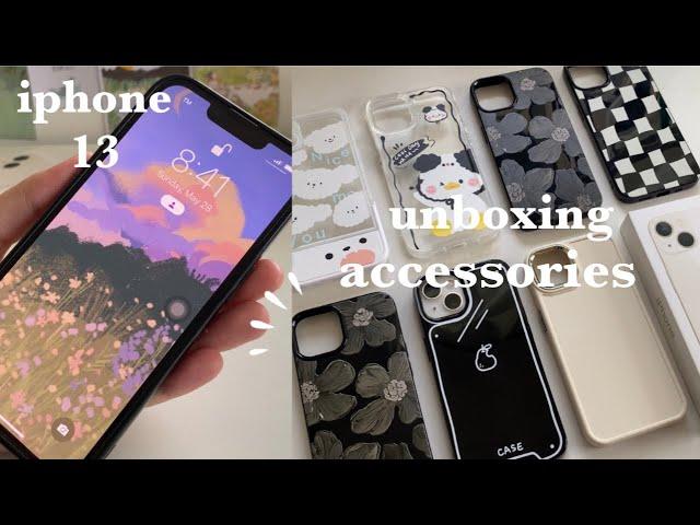 iphone 13 unboxing cute accessories & try-on  🫧 shopee haul | aesthetic