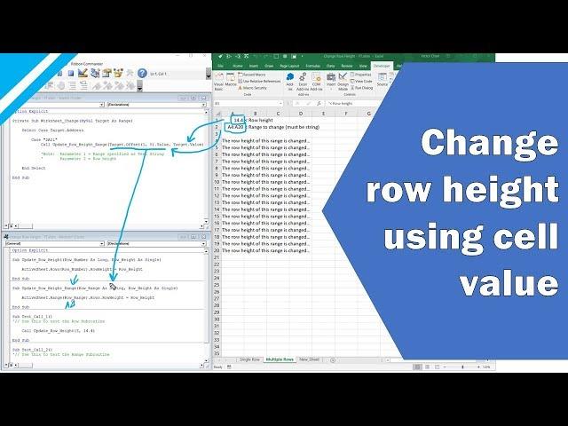 Excel Tutorial: Use VBA to instantly change row height based on value entered in worksheet cell