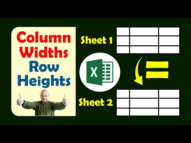 Excel - Copy Column Widths and Row Heights | Preserve Column Size and Row Size in Excel