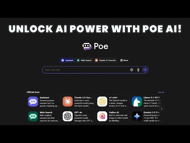 Meet the AI That Can Do EVERYTHING!  | Poe AI Explained!