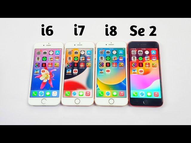 iPhone 6 Vs iPhone 7 Vs iPhone 8 Vs iPhone Se 2 - SPEED TEST (2023) iOS 12/15/16/17