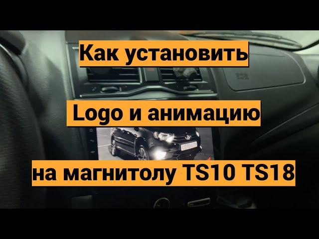 Как настроить лого и анимацию на TS10 и TS18