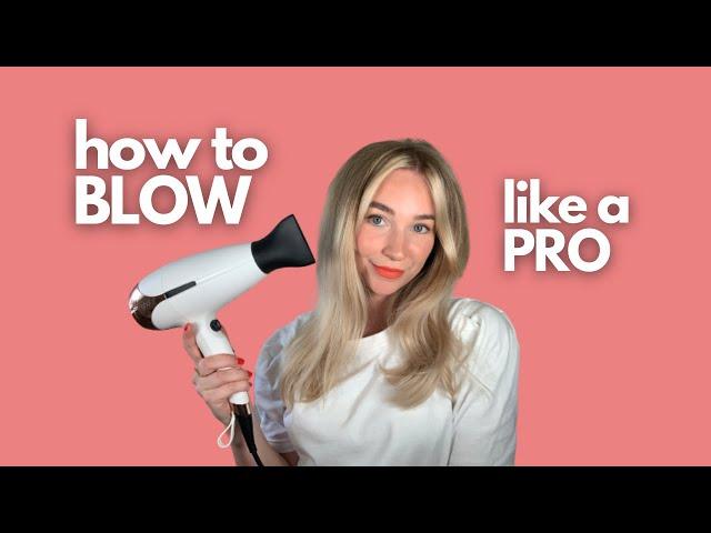 HOW TO BLOW LIKE A PRO - big bouncy blow out tutorial - blow dry like the professionals - ghd helios