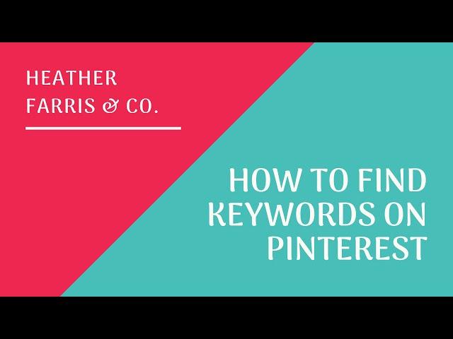 Pinterest SEO: How to Find Keywords on Pinterest & Write Pin Descriptions