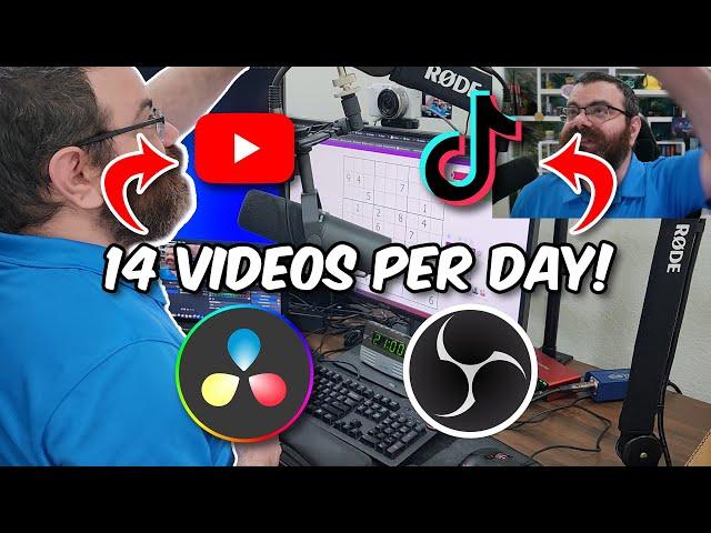 BTS: How I record, edit, and publish 14+ videos every day! | Davinci Resolve