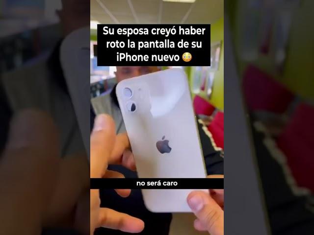 Cuando piensas que rompiste la pantalla pero en realidad es otra cosa  #shorts #apple #ios #iphone