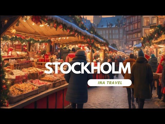 Stockholm Christmas Market Magic  Old Town & Skansen Walk 2024 in 4K HDR