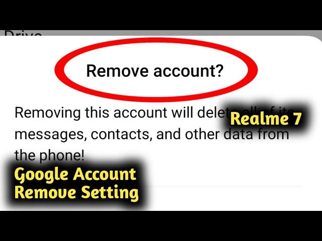 Realme 7 Google Account Remove Setting