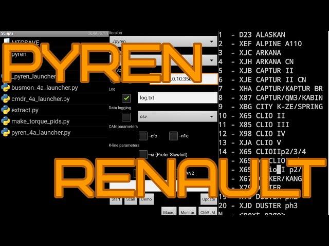 Установка программы PyREN для диагностики автомобилей Renault с помощью ELM 327.