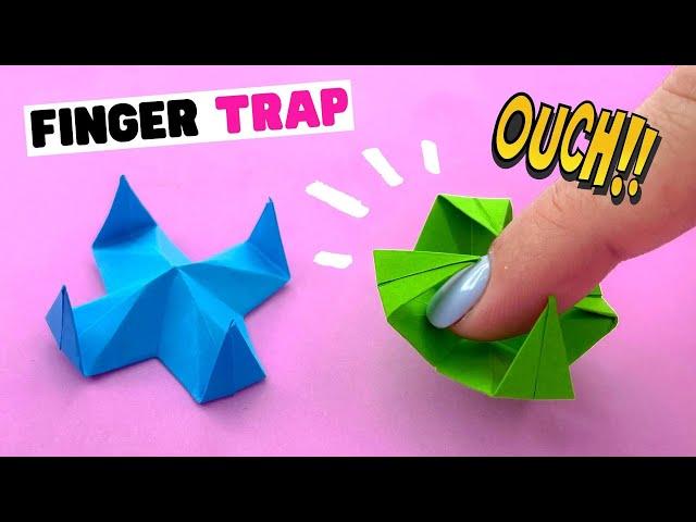 How to make DIY origami FINGER TRAP [paper finger trap, origami fidget toy]