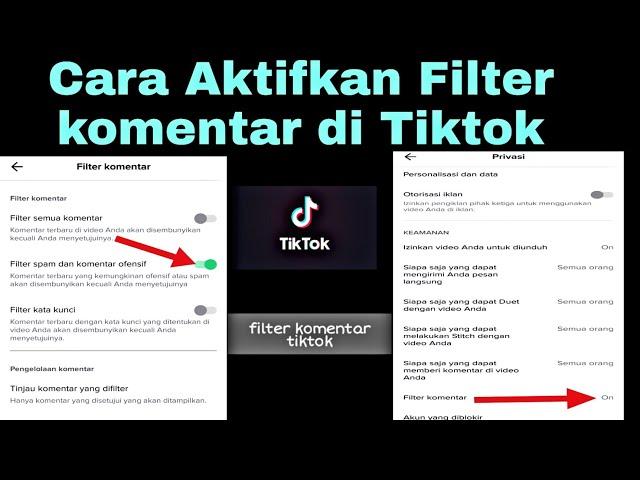 Cara Mengaktifkan Filter Komentar  di TikTok