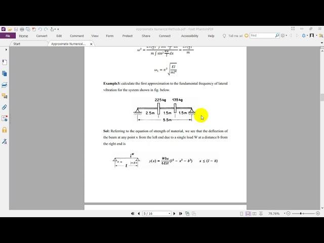 Rayleigh Method EX:3 & Dunkerley’s Formula