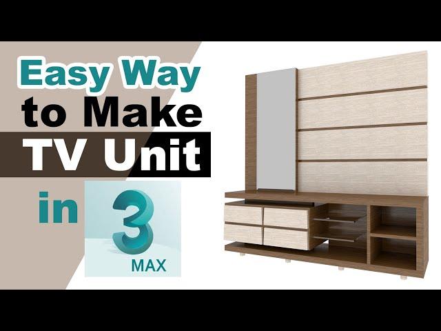 TV Unit Design | 3Ds Max Tutorial in Hindi | Allrounder Bhai