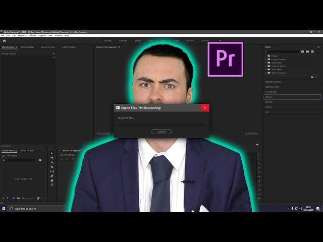 Premiere Pro 2020 File Import Error 'Not Responding' FIX!