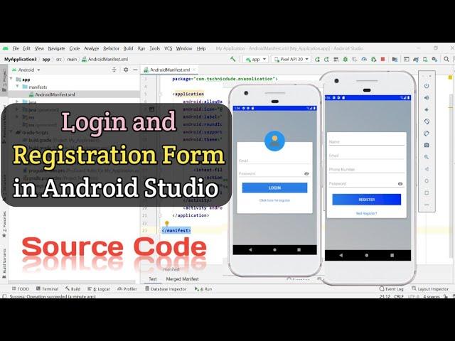 How to Create Login and Registration form in Android studio