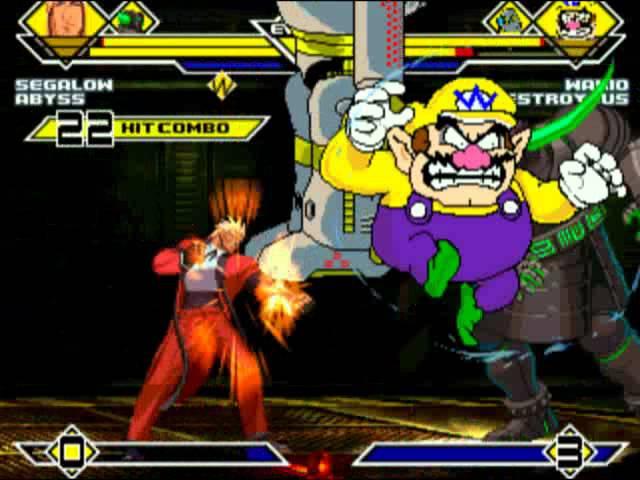 MUGEN: segalow & abyss VS wario & destroyous