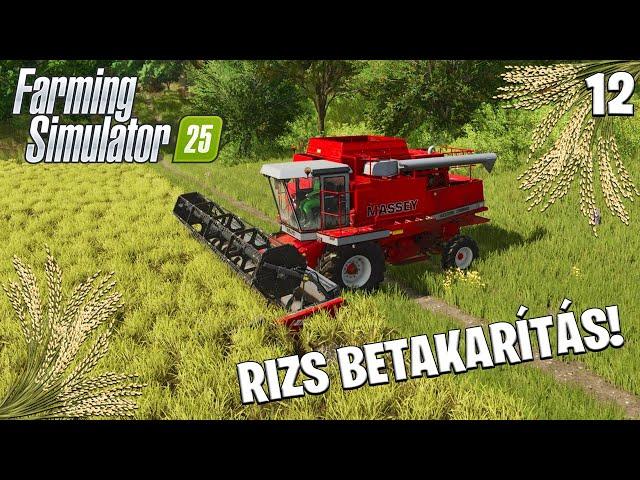 FARMING SIMULATOR 25 LIVE #12 - Rizs betakarítás! Új gyár!