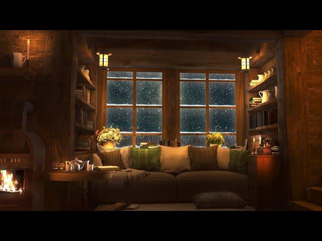 Cozy Winter Hut - Relaxing Blizzard and Snowstorm Sounds w/ Heavy Wind & Snow for Sleep & Relaxation