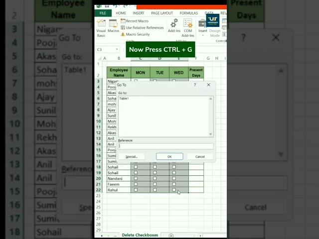 easiest way to remove check boxes in Excel