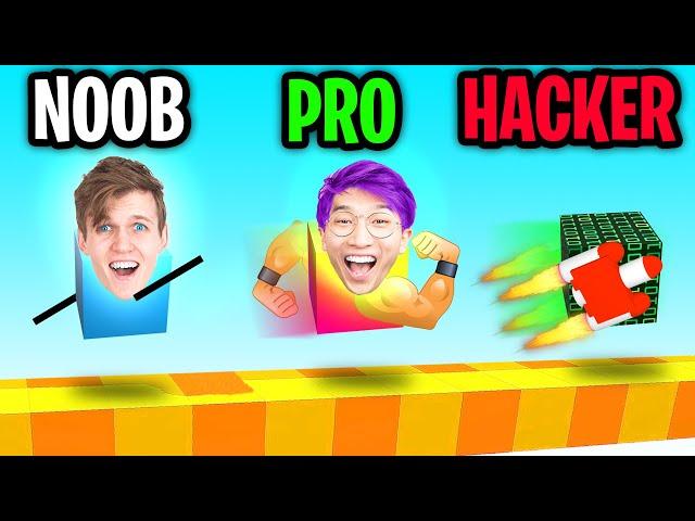 Can We Go NOOB vs PRO vs HACKER In DRAW CLIMBER!? (UNLOCKED BEST LEGS!!)